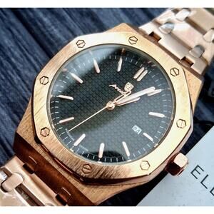 Rare Poedagar Royaloak Diver Guilloché Dial Mens Dress Watch